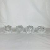 4 Kosta Boda candle holders model Snowball by Ann Wärff