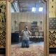 Louis Philippe Gendarme mirror with gold leaf