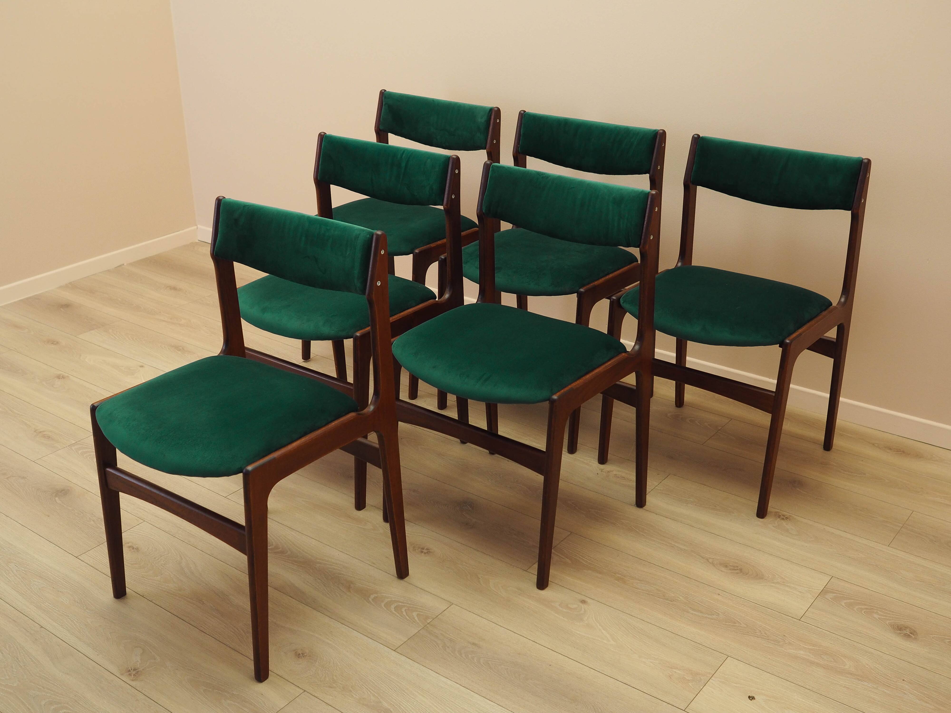 Set of six teak chairs, Danish design, 1970s, production: Denmark