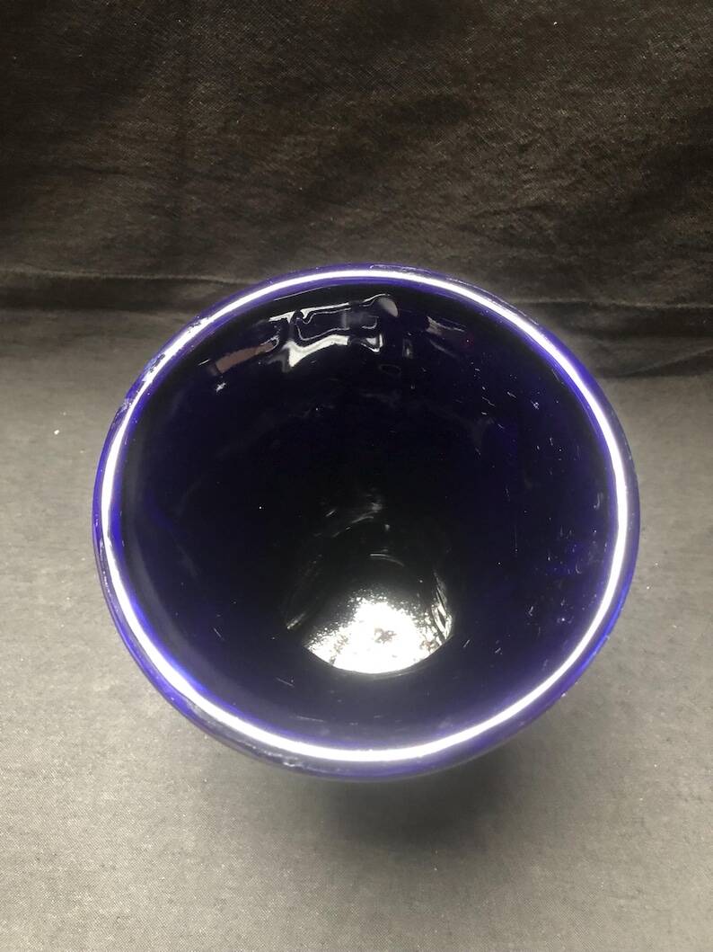 Vintage Cobalt Blue Fish Vase - Ricard Ceramics Workshop
