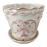 Pot cover ceramic pattern flowers