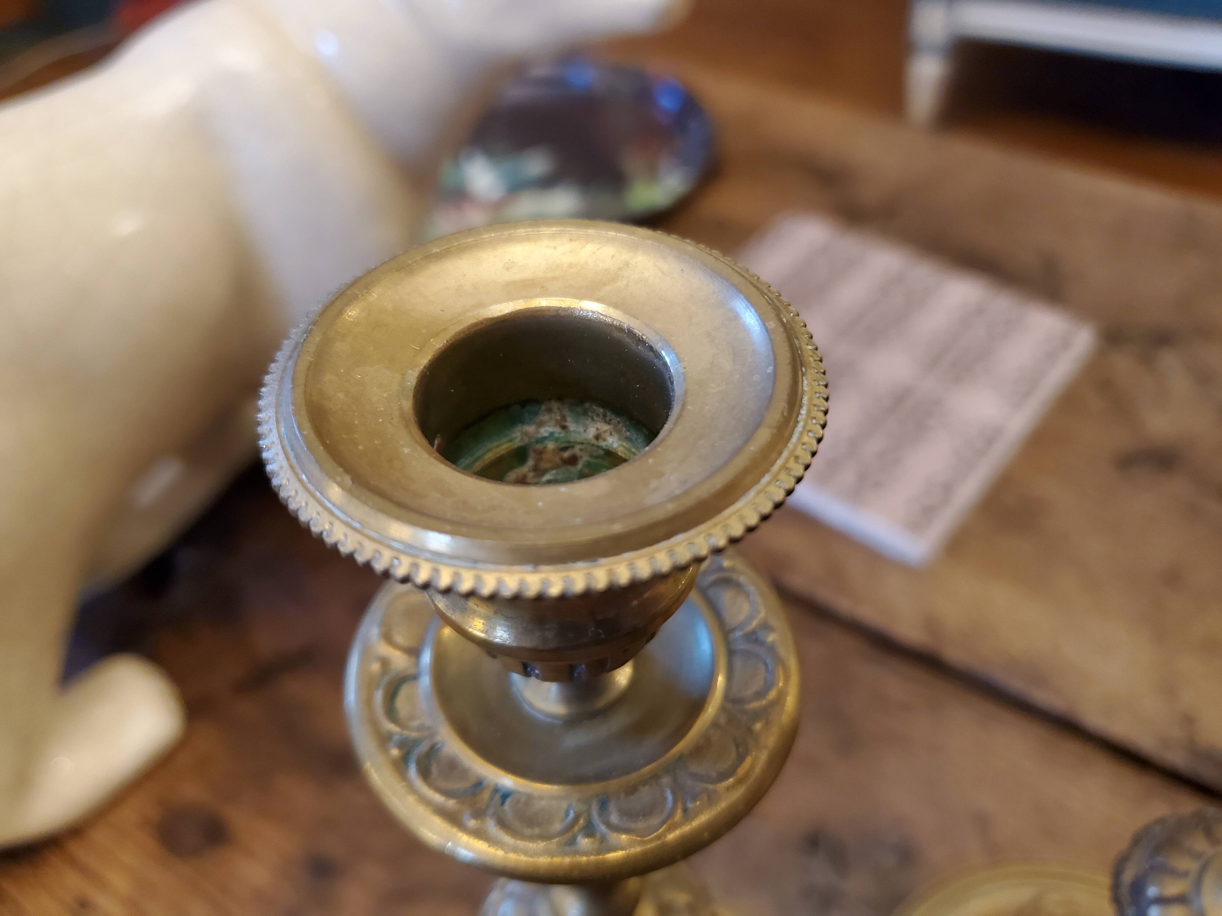 Pair of candle holders