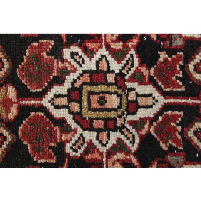 1970s Vintage Turkish Oushak Handmade Wool Cotton Red Runner Rug 101x305
