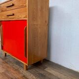 Commode vintage 2 portes coulissantes 2 tiroirs