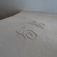 Lot de 10 serviettes de table brodées coton damassé monogramme J.G
