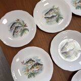 Assiettes à poisson en porcelaine