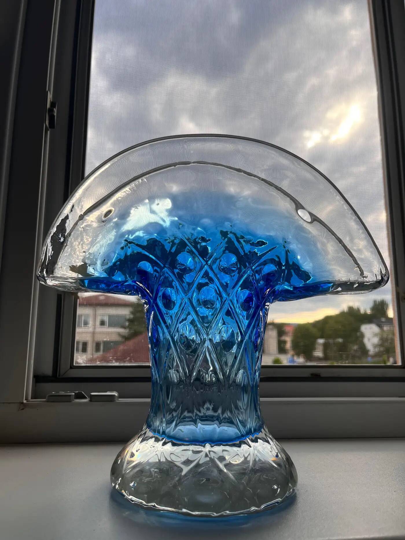 Vase en verre d'art, style années 1960 - Tchécoslovaquie