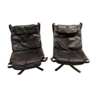 Pair of "Falcon" armchairs by Sigurd Russel