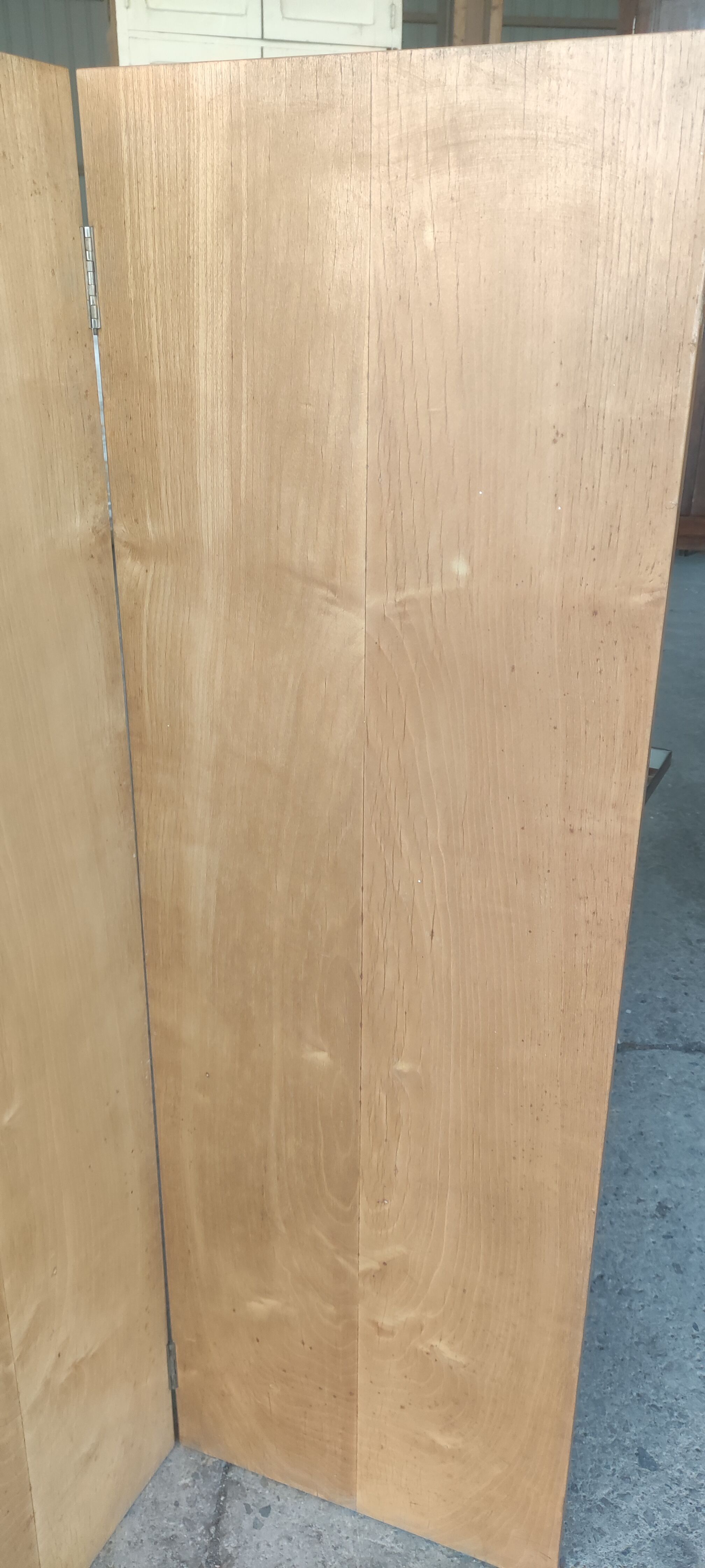 Screen 4 ventaux in elm veneer year 40-50