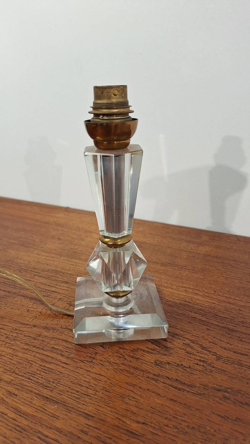 Cut glass lamp base from the 1940s
