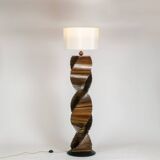 Sculptural wooden lamp base. 1980s