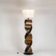 Sculptural wooden lamp base. 1980s