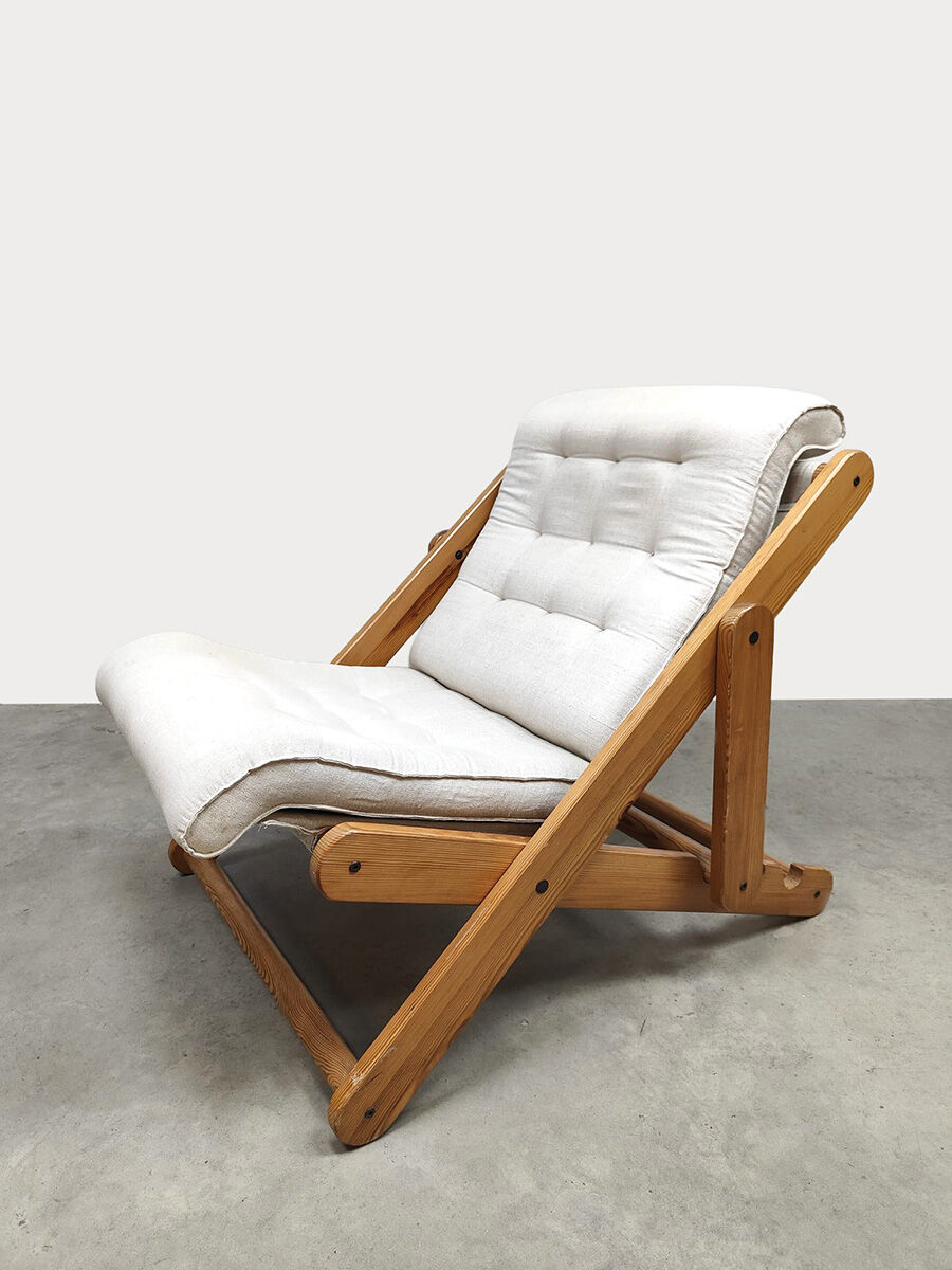 Chaise longue pliante vintage Kon Tiki Gillis Lundgren Ikea