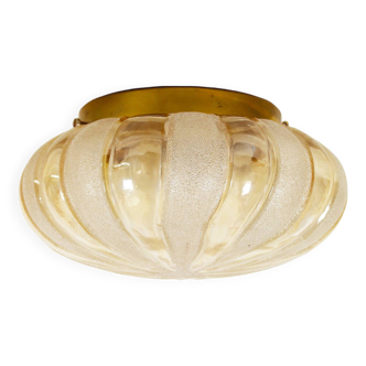 Vintage amber glass wall lamp by Wila Leuchten, Germany 1970’s