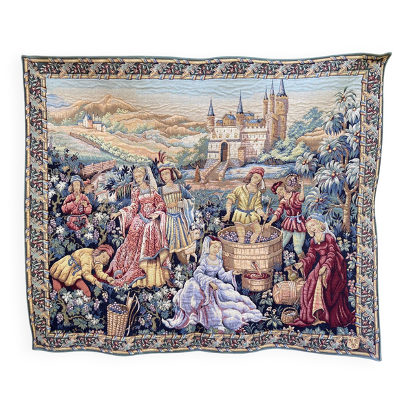 Grande Tapisserie d'Halluin « Les Vendanges au Château » , Point d'Halluin