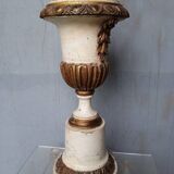 Medicis lamp carved polychrome wood ep 1940