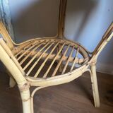 Rattan and bamboo table 60s