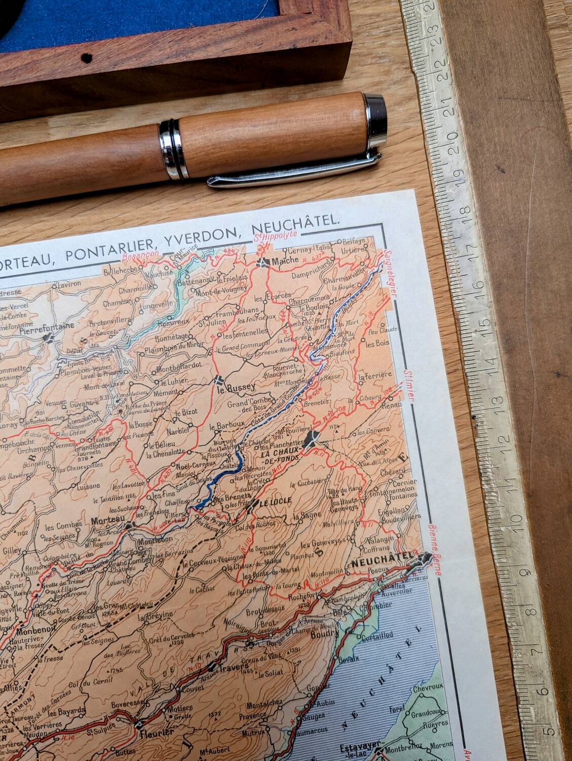 Printed in 1955, Morteau, Pontarlier, Yverdon, Neuchâtel.