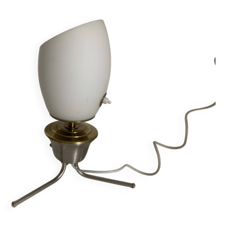 Vintage 1960 opaline tripod lamp mid century design - 34 cm