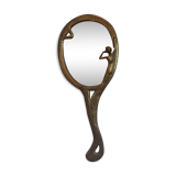 Miroir à main en laiton