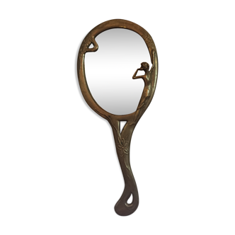 Miroir à main en laiton