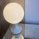 Vintage white opaline globe bedside lamp