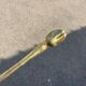 Vintage pied de lampe tripode laiton 1950 sabot de biche lampadaire