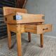 Vintage block butcher table beech kitchen island 74 x 81 cm