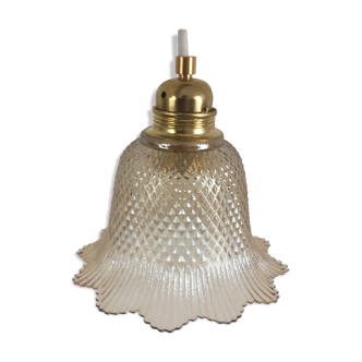 Amber tulip walking lamp