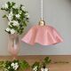 Vintage lampshade pendant light in pink opaline