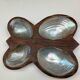 Wooden trinket tray with mother-of-pearl shells