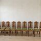 Set of 9 Renaissance Revival dining chairs, carved wood, Czechoslovakia, early 20th century