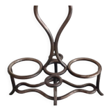 Vinegar oiler glass bottles support silver metal