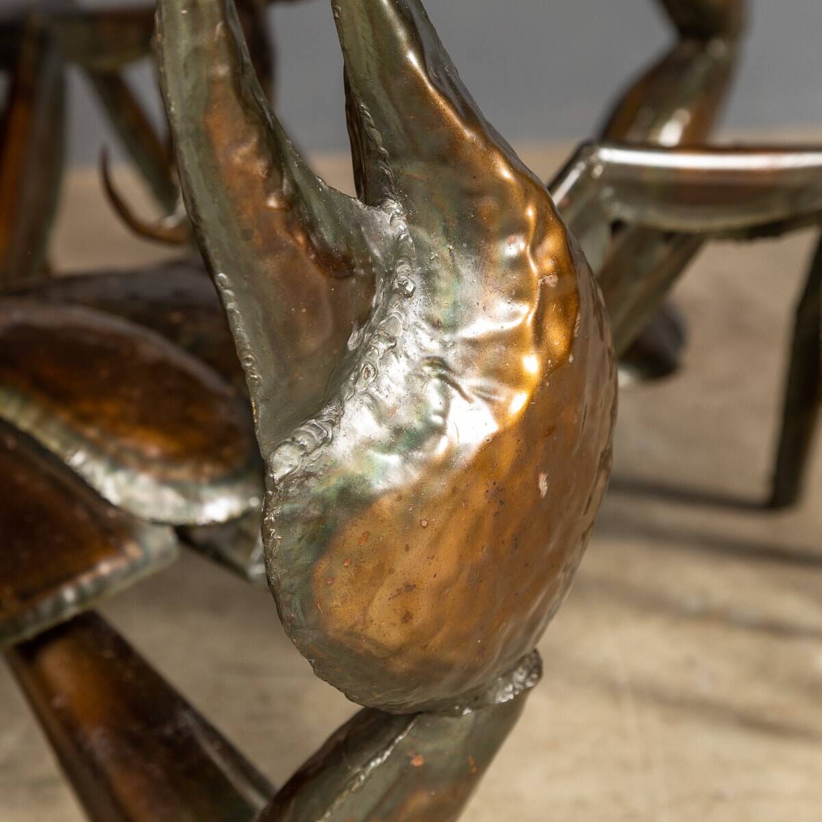 Unusual metal scorpion shaped coffee table c.1970