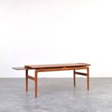 Table Basse en Teck par Peter Hvidt & Orla Mølgaard-Nielsen pour France & Søn