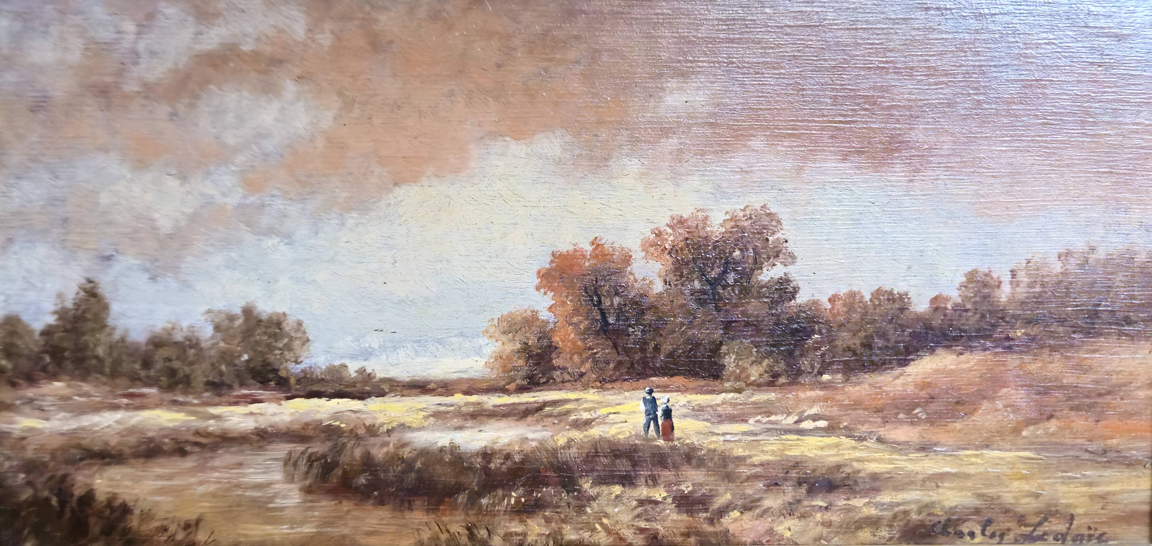 Charles Ledaic – Animated Landscape – Oil on panel -