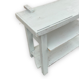 Établi bleu en bois