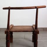 Antique brutalist Baoulé African chair
