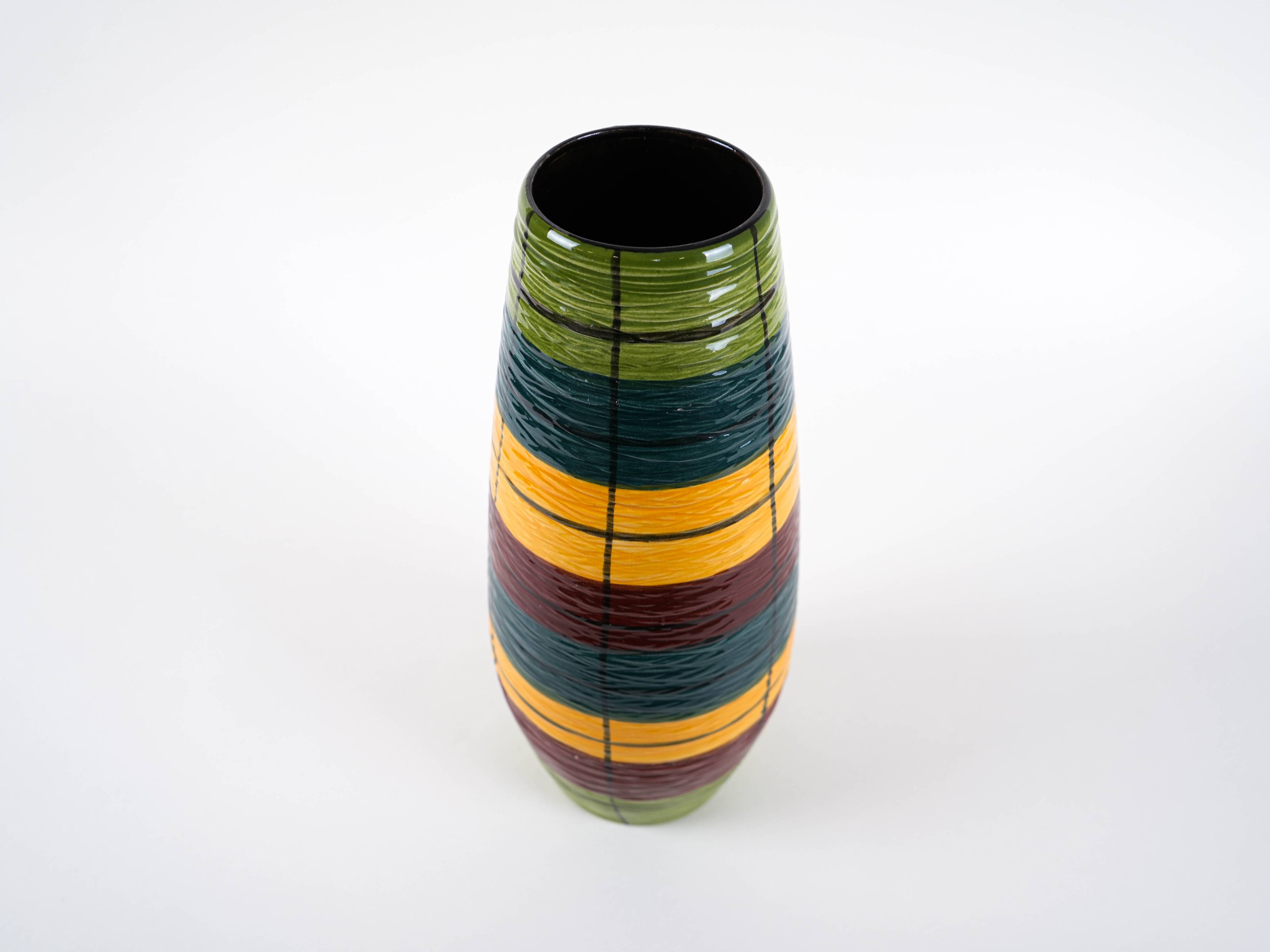 Ceramic vase, German design, 1960s, made in West Germany