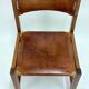 Set of 6 Maison Regain Chairs - Solid Elm and Fawn Leather - Circa 70