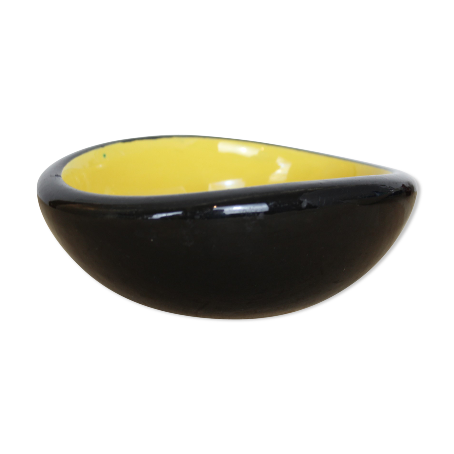 Empty pocket Keramos Sèvres yellow and black ceramic