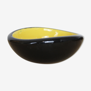Vide poche Keramos Sèvres céramique jaune et noire
