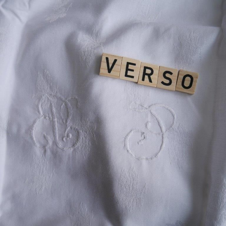 Set of 4 embroidered cotton towels MONOGRAMS TB