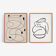 Pair of prints, abstract wall art set of two, 50x70cm