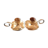 Pair of brass candlesticks