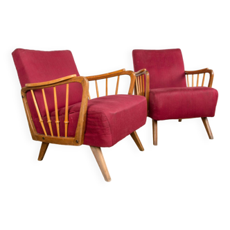 Pair of vintage armchairs/chairs from the 1950s/60s.