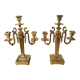Art deco bronze candelabras