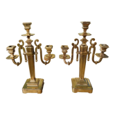 Art deco bronze candelabras