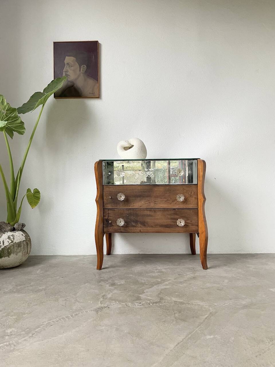 60s mirrored chest of drawers