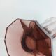 Pair of dark pink crystal vase art deco
